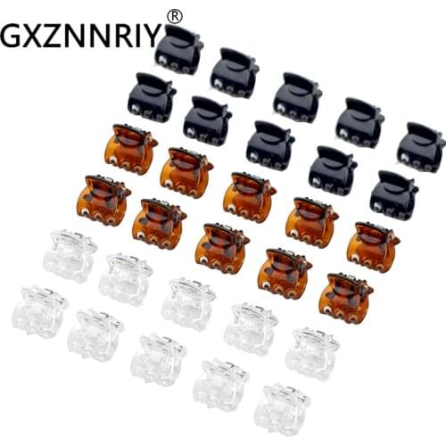 1.5cm 50pcs/pack Hair Claw Clips for Women Girls Accessories Black Brown Transparent Plastic Mini Claws Hairclip Clamp Gifts