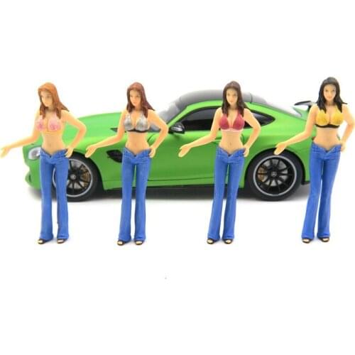 1:18 resin Female Model Car secne model Decoration modern girl