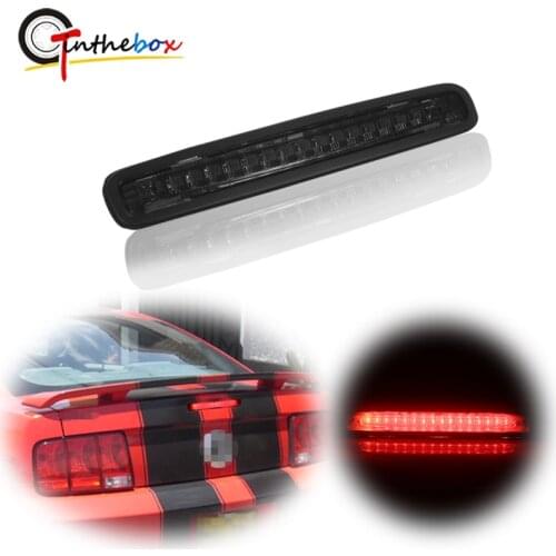 Gtinthebox 1PC Super Bright Smoked/Red Lens Red LED Third 3rd Brake Light For 2005-2009 Ford Mustang Tail Light Stop Light 12V