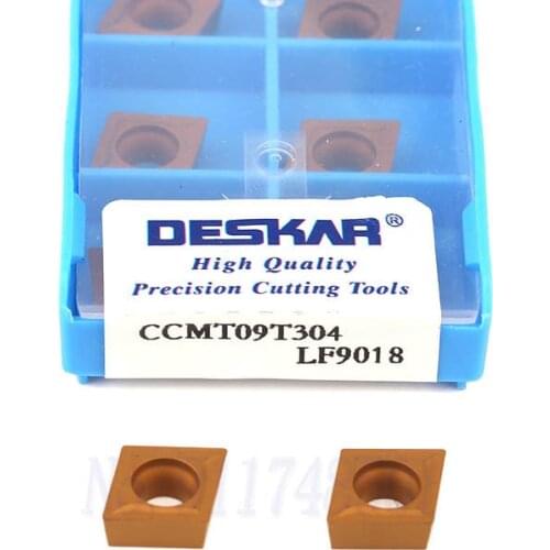 10pcs CCMT09T304 LF9018 CCMT09T308 LF9018 External Turning Tool CNC Lathe Carbide Insert Turning Blades, For Steel Part Tools