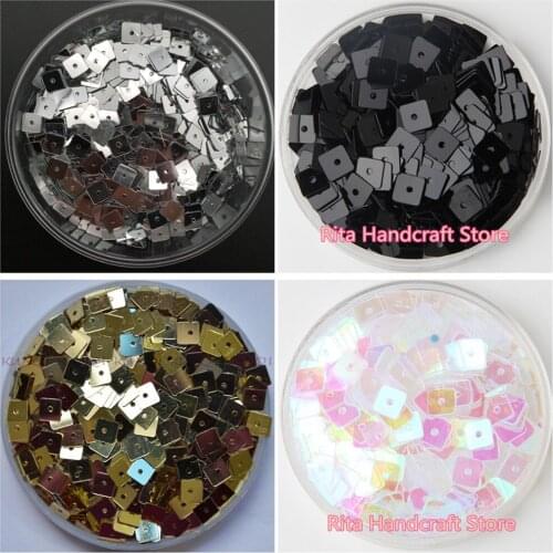 5mm 20g 2500pcs Small Square Flat Loose Sequins Paillettes Sewing,Wedding Craft,Women Kids DIY Garment Accessory