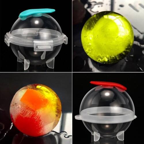 6CM Ice Ball Molds DIY Sphere Round Ice Cube Maker For Whiskey Cocktail Drink Reusable Kitchen Bar Tools 1PC Random Color