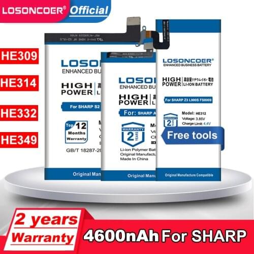 4600mAh HE332 HE309 HE312 HE349 HE314 For SHARP S2 FS8010 AQUOS / AQUOS S3 FS8032/ AQUOS Z2 A1 FS8002 /Z3 L900S FS8009 Battery
