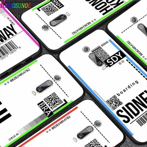 Bright Black Cover Air ticket cute first class For Xiaomi Redmi 10X 9C 9A 9 GO K20 8A 8 7A 7 S2 6A 6 5 4X Pro 5G Phone Case
