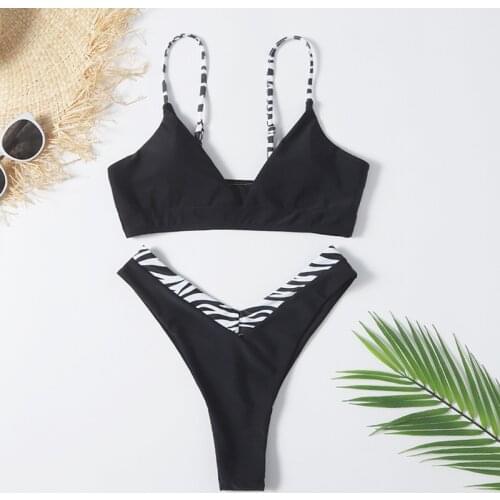 Brazilian Bikinis Two Pieces High Cut Micro Biquinis Swimming Suits Small Cup Thong Swimwear 2021 Summer Beachwear