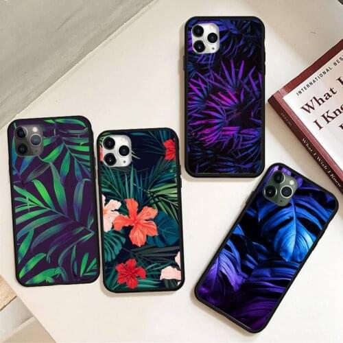 Summer banana leaves Phone Case for iPhone 11 12 pro MINI XS MAX 8 7 6 6S Plus X 5S SE 2020 XR