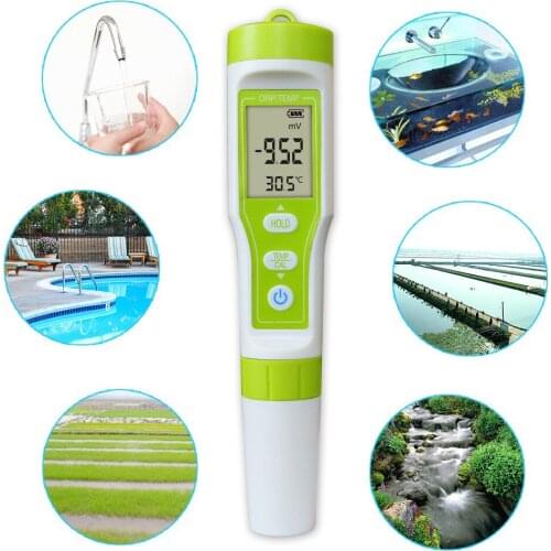 Digital Water Quality Monitor ORP Meter LCD Detector Pen Type Analyzer Tester with Automatic Calibration for swimming pool