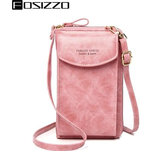 FOSIZZO Fashion Women Summer Bags 21 Small Purses MIni Shoulder Wallet Bag Cross Body Women Mobile Phone Bag Black Pink #5333