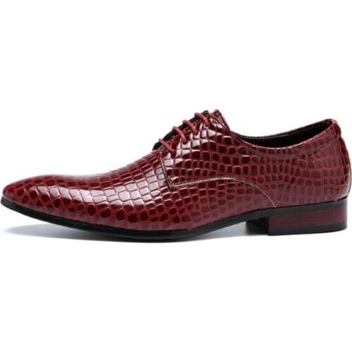 British style classic pointy mens patent leather black Python Skin shoes genuine leather oxford shoes sapatos homens mens shoes