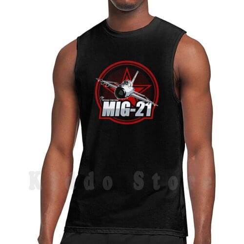 Mig-21 tank tops vest 100% Cotton Mig21 Mig 21 Fighter Russian Mig Fighter Mig 21 Jet Mig 21 Pilot Mig 21 Patches
