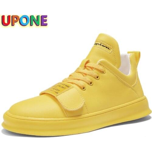 Fashion Yellow Mens Skateboard Shoes Outdoor Platform Designer Shoes Men Lace Up Hiphop Mens Street Wear zapatillas de deporte