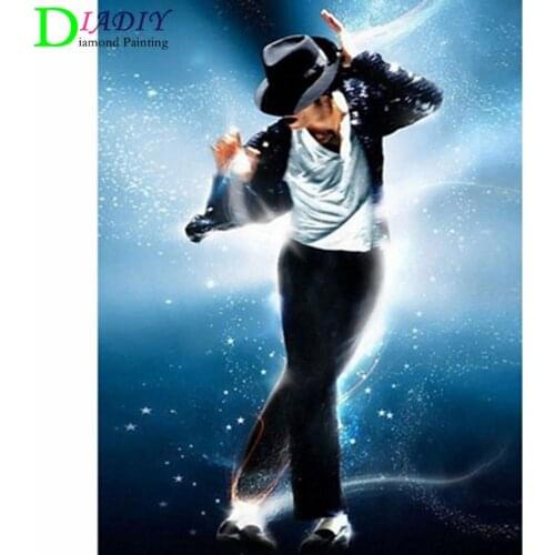 5d DIY Diamond Painting Set Michael Jackson Full Drill Square Picture Crystal Mosaic round Diamant Embroidery Accessories Art