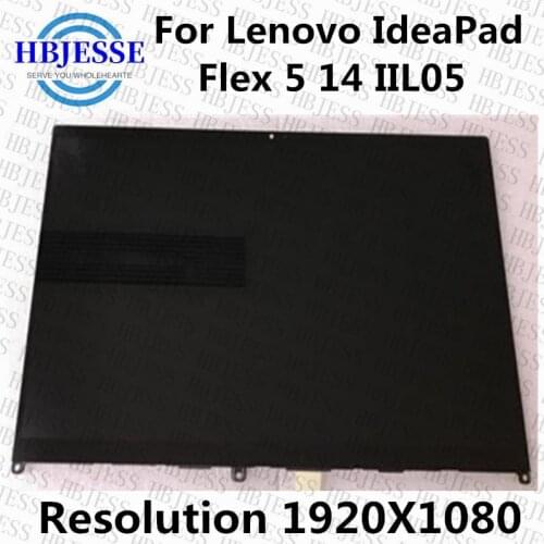 Original For Lenovo Flex 5-14 Flex 5-14 ARE05 81X2 82DF 5-14IIL 81WS 14 inch FHD LCD Touch Screen Digitizer With Bezel Assembly