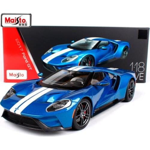 Maisto 1:18 2017 Ford GT Sports Car Hardback Diecast Model Car Toy New In Box Free Shipping 38134