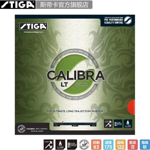 STIGA CALIBRA LT SOUND Table Tennis Rubber Non-tacky (Made in Japan) Pips-in Ping Pong With Sponge