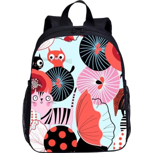 Cartoon Cat Kindergarten Bag For Kids Back Bags For Children Girls Toddler School Bag Preschool Backpack Cute Bookbag