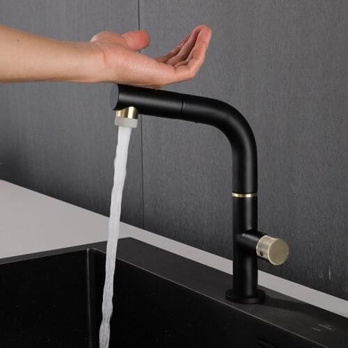 Pull Out Kitchen Faucet Sensor Faucet Sensitive Touch Control Faucet Mixer Kitchen Touch Black Sensor Kitchen Mixer Tap
