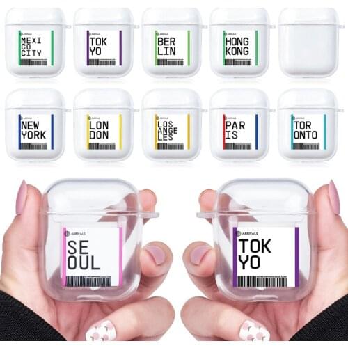 Protector Cover For AirPods 1 2 Soft TPU Box Air Ticket Label Transparen For air pods Bluetooth Wireless Earphone Cases