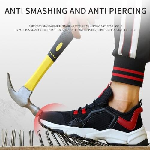 R-Win Safety Shoes Men Steel Toe Cap Women Lightweight Work Shoes Breathable Safety Protective Shoes