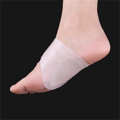 1 Pair SEBS White S L Code Foot Pad Bandage Arch Insoles Foot Sheath Socks Massage Foot Pain Relief Foot Care Tools