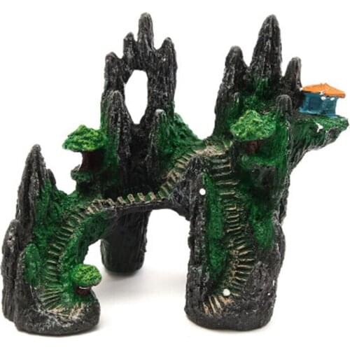 1 Pc Resin Rockery Stone Fish Tank Landscaping Aquarium Decoration Rockery Mountain Hiding Cave Pet Supplies