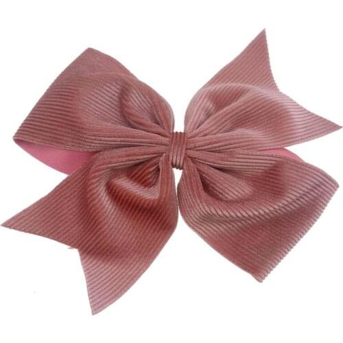 10pcs/lot Corduroy Ribbon Hair Bow with Clips Baby Girls Bow Hair Clip Hairpins for Hair Accessories
