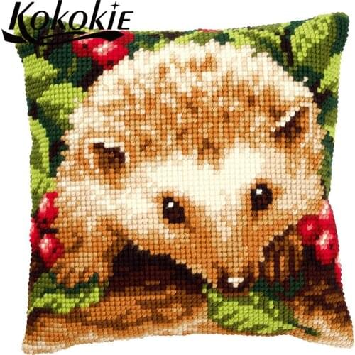 3d embroidered mats diy cross stitch cartoon pillow kit handicraft embroider needlework kits fabric throw pillowcase accessories
