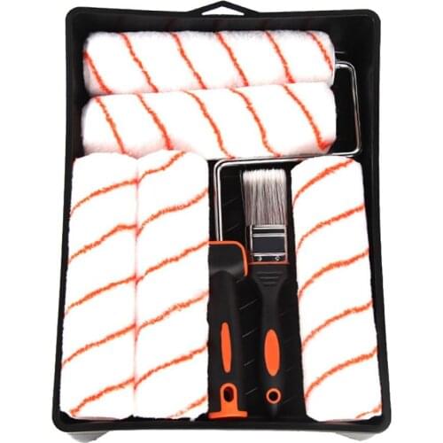 8Pcs 10inch Home Wall Art Decoration Pattern Painting Brush Paint Roller Tool The rollers to paint, repair and decorate walls