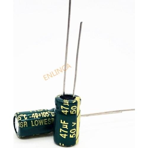 50V 47UF 6*12 high frequency low impedance aluminum electrolytic capacitor 47uf 50v 20