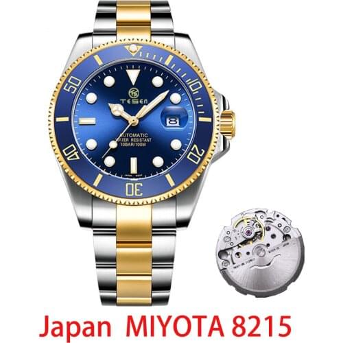 TESEN Top Brand 2021 New Men Automatic Mechanical Wristwatch 316 Stainless Steel MIYOTA 8215 Sapphire Glass Men Watches