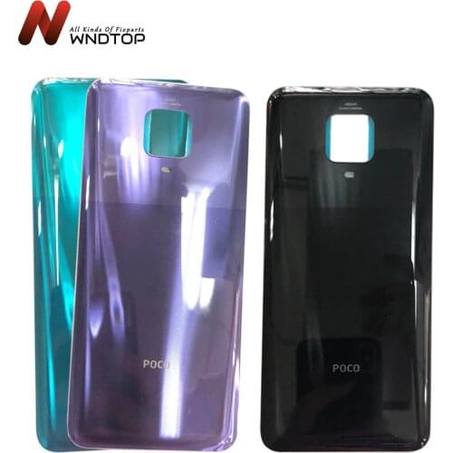 For Xiaomi Poco M2 Pro Battery Cover Back Glass Rear Door Housing Case POCO M2 Pro Back Panel Battery Cover With Adhesive