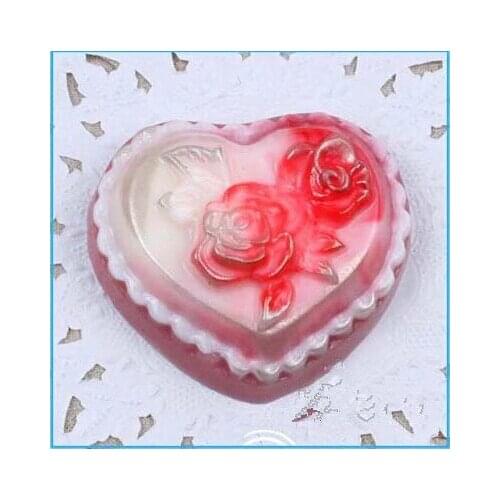 Valentines Day DIY heart /flower shape handmade soap mold candle molds silicon mould Chocolate Candy Moulds Form of Cake