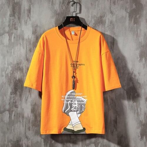 Mens Cotton Fashion T-shirt Funny Mens Summer Tshirts White 5XL Casual T Shirt Tee for Man Male Oversized Tee Shirts Streetwear