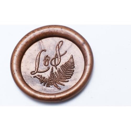 Personalized Initials with leaves wax seal stamp/Custom monogram wedding seals/wedding invitation seal/custom wedding stamp