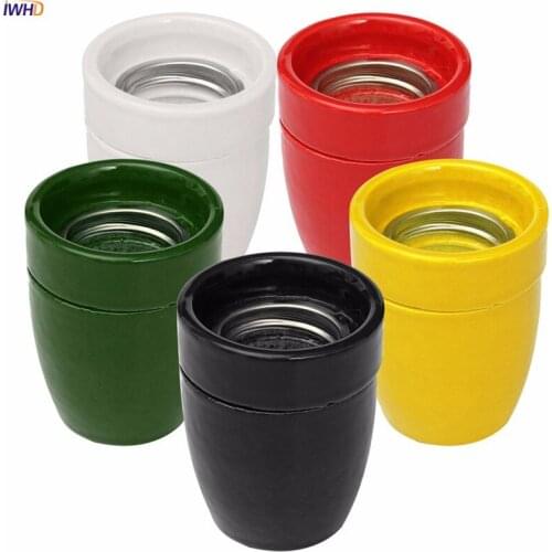 IWHD Ceramics E26/E27 Lamp Holder Base Socket Industrial Retro Vintage Edison Soquete E27 Socket Bulb Holder Lampholder CE UL