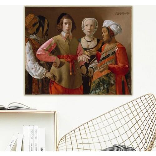 Georges de la Tour《The Fortune Teller》Canvas Oil Painting Artwork Aesthetic Picture Poster Wall Hanging Decor Home Decoration
