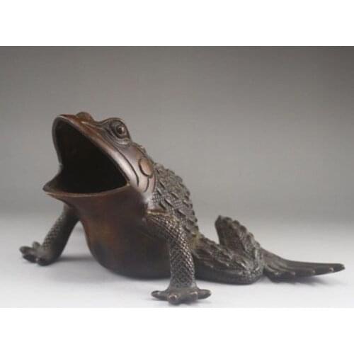 Chinese Exquisite Chinese Bronze Statue - Frog decoration wholesale factory Arts outlets