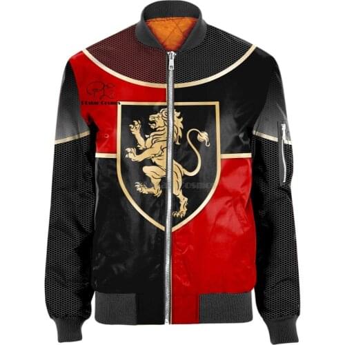 All Over Printed Knights Templar 3D Mens bomber jackets Hoodie Men Women New Fashion Zipper Hooded Long Sleeve Pullover Style-2