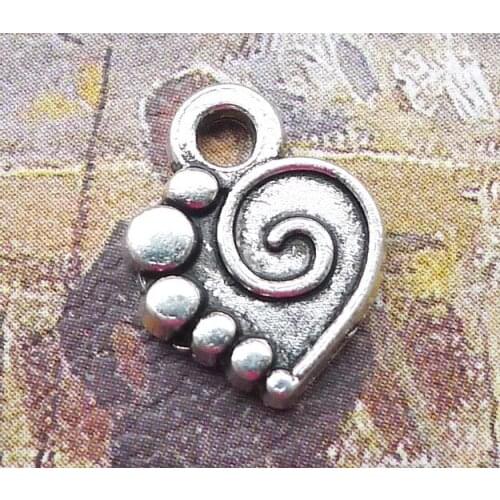 Newest 20Pieces 10*13mm Mixed Alloy Antique Silver Color Heart Charms Pretty Necklace Pendant Accessory For DIY Jewelry Making