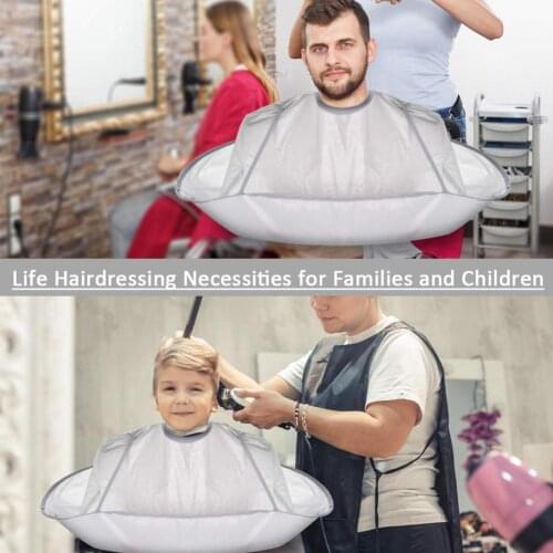 Adult Medium Gray Hairdressing Hair Dyeing Clothes Haircut Three-dimensional Wholesale Breathable Cloak Hairdressing 60cm C Q1T2