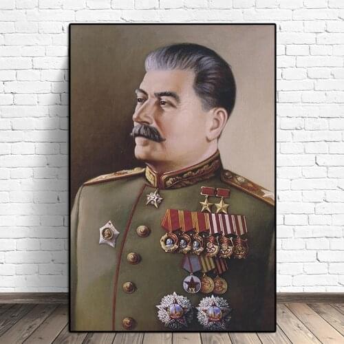 Joseph Stalin Portrait HD Wall Art Canvas Posters Prints Painting Wall Pictures Giclee For Modern Living Room Home Decor Artwork