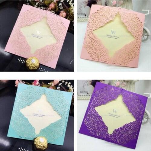 10 Pcs Wedding Party Invitation Card with Blank Inner Page Birthday Business Party Invitation Cards Party Wedding Decor 8ZSH201