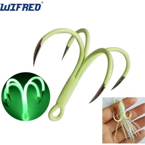 Wifreo 50PCS/lot Strong Sharp Quadruple Reinforced Anchor Hook Stainless Steel Fishing Lure Hooks Four Fork Four Claw Hooks
