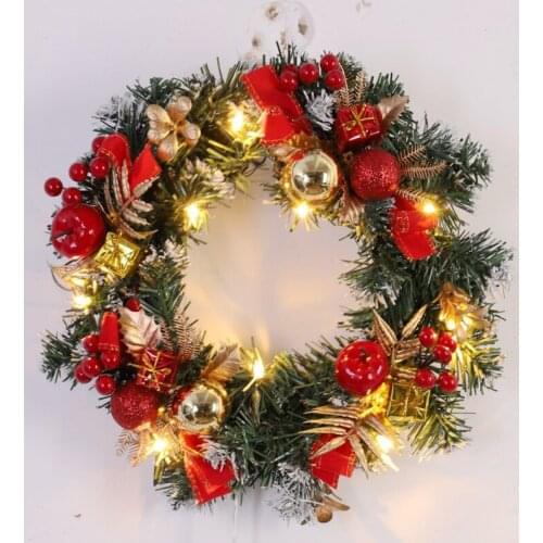Christmas Garland Window Restaurant Ornaments Decor Holiday Pendant Wreath Decoration For Door Window Garden Wall Home Decor