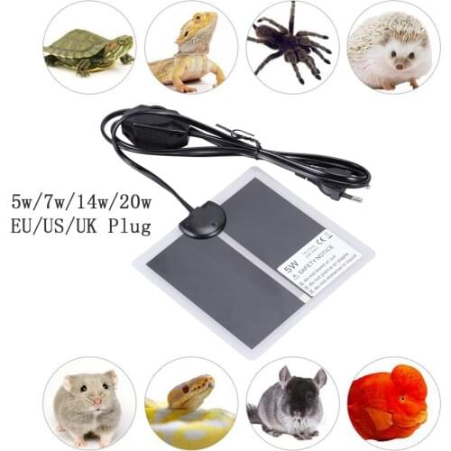 5W 7W 14W 20W 28W Reptile Heat Mat Reptile Heating Pad Mats Adjustable Temperature Reptile Tank Warmer Mat Turtle Lizard Snake