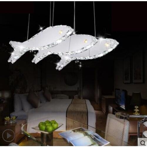 Three creative led dining room home atmosphere living room crystal lamp modern minimalist dining room lamp chandelier led lamp