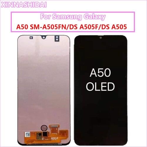 For Samsung galaxy A50 A50s A505F/DS A505F A505FD A505A LCD Display Touch Screen Digitizer Assembly For Samsung A 50 lcd