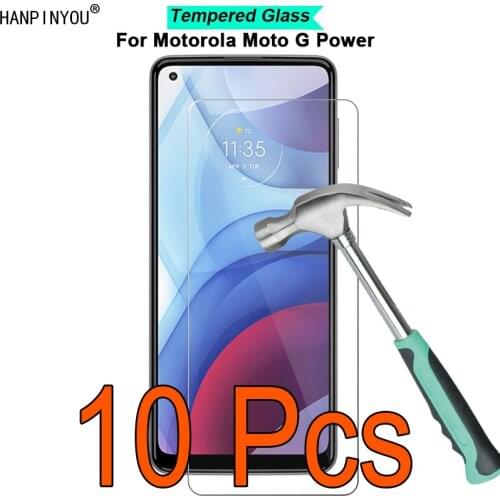10 Pcs/Lot For Motorola Moto G Power (2021) 6.6" 9H Hardness 2.5D Toughened Tempered Glass Film Screen Protector Guard