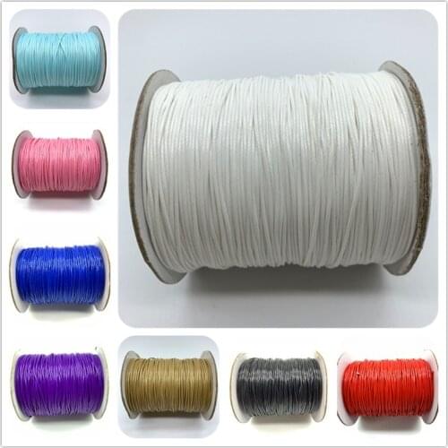 10yards/Lot 0.8mm Waxed Cotton Cord Waxed Thread Cord String Strap Necklace Rope Beads For Jewelry Making For Shamballa Bracelet