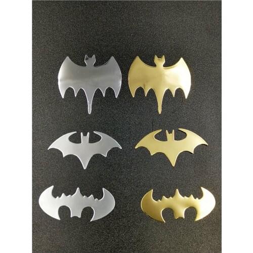 2Pcs 3D Car Stickers Personality Bat Car Mark Scratch Coverage Modified Body Decal Bumper Funny Mobile Phone Laptop Decorations